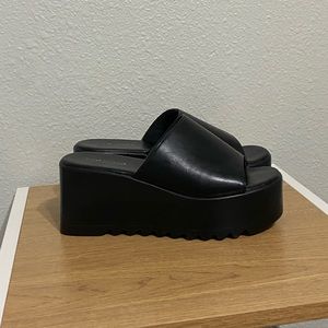 Selling platform sandals.